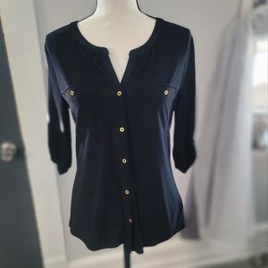 ELLEN TRACY Women's Small 3/4 Sleeved Blouse